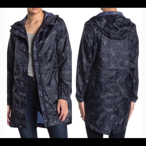 jules Jackets & Blazers - JOULES Golightly Navy Animal Waterproof Jacket